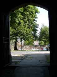 Crossing a threshold (Durham Cathedral close)